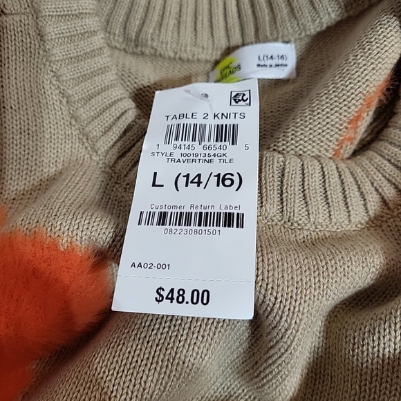 Epic Threads Large 14-16 Fuzzy Flower Knit Sweater NWT‎ Funky Bright Fun - Picture 5 of 7